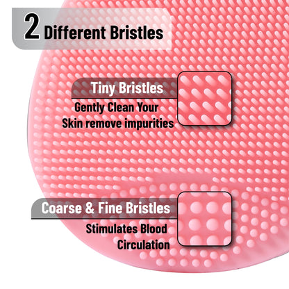 Slick- Silicone Facial Cleansing Brush, 4 Pack, Silicone Face Scrubber Exfoliator
