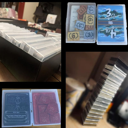 Clear Plastic Playing Card Deck Box - 18 Pcs Organizer for Blank Cards & Trading Cards | Durable Acrylic Storage Solution