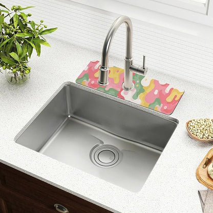 Kitchen Sink Splash Guard 1 PC 14.7 Inch Sink Faucet Mat Splash Guard