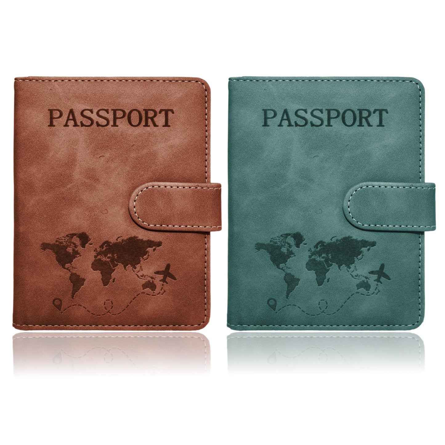 Passport Holder for Travel Essentials, 2 Pack Rfid Passport Cover for Women Men