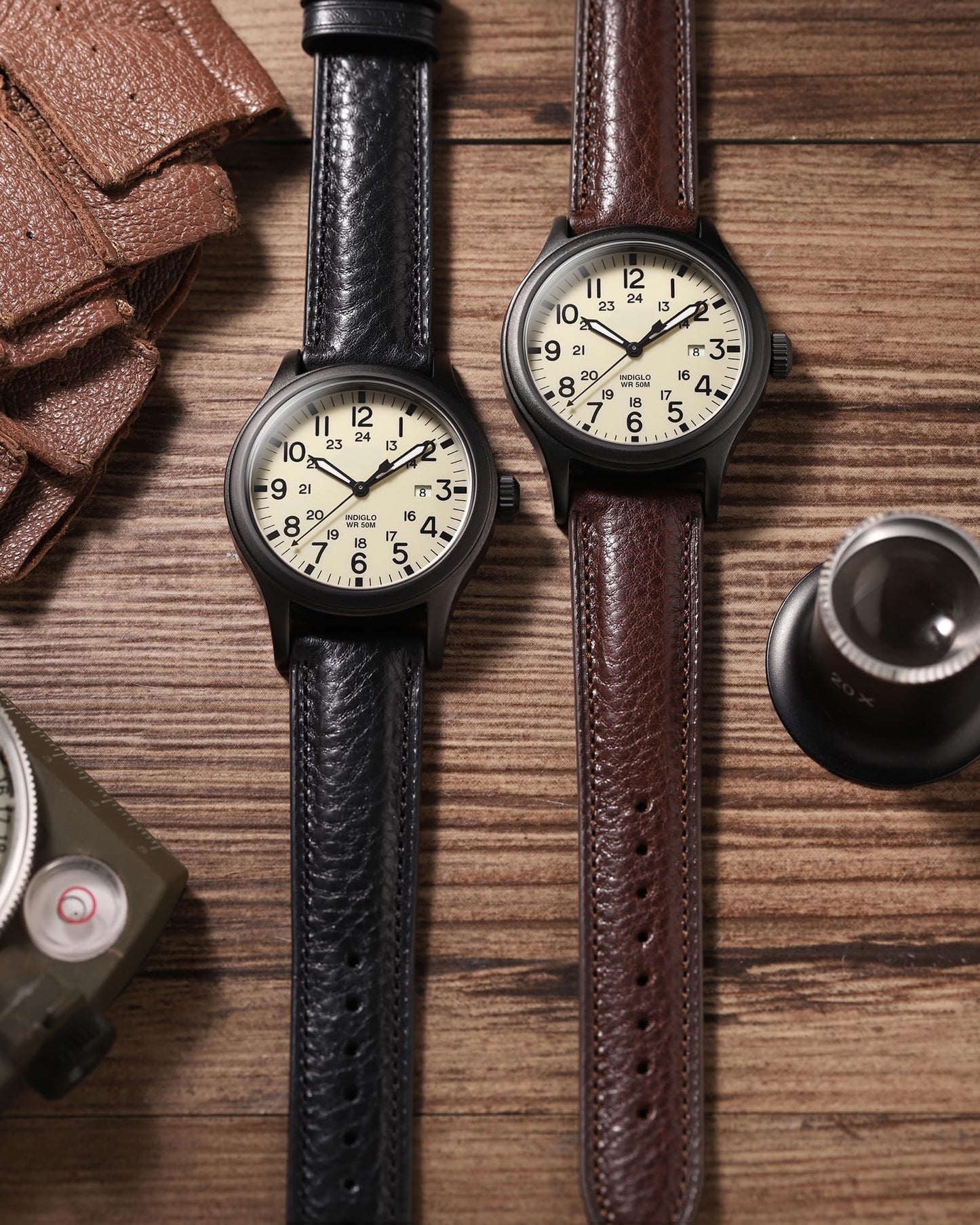 Getalia Italian leather Watch Band Tuscany Natural Vegetable-Tanned Full Grain Genuine Leather, Skin-Safe, Quick Release Replacement Watch Straps for Men and Women Thick and Soft (Black Width-22mm)