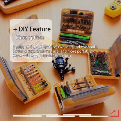 Tcakelox Mini Plastic Tackle Boxes for Small Tackle Box Organizer, Ideal for Fishing Storage Containers, Kayak Fly Boxes Large