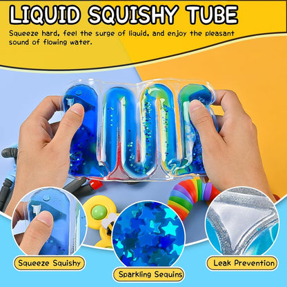 Sensory Travel Toys for Toddlers 6PC Autism Fidget Toy Pack Airplane Travel Activities Essential Busy Toy Quite Figette Classroom Prizes ADHD Autistic Easter Basket Stuffers for Kid Age 2 3 4 5 6 7 8