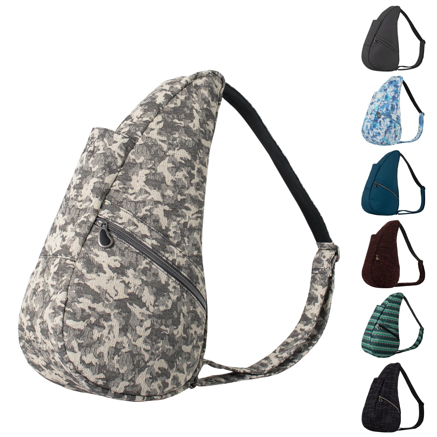 AmeriBag 17" Print Healthy Back Bag Ergonomic Crossbody Sling for Everyday Use, Travel & Walking Comfort (Cloud Camo)