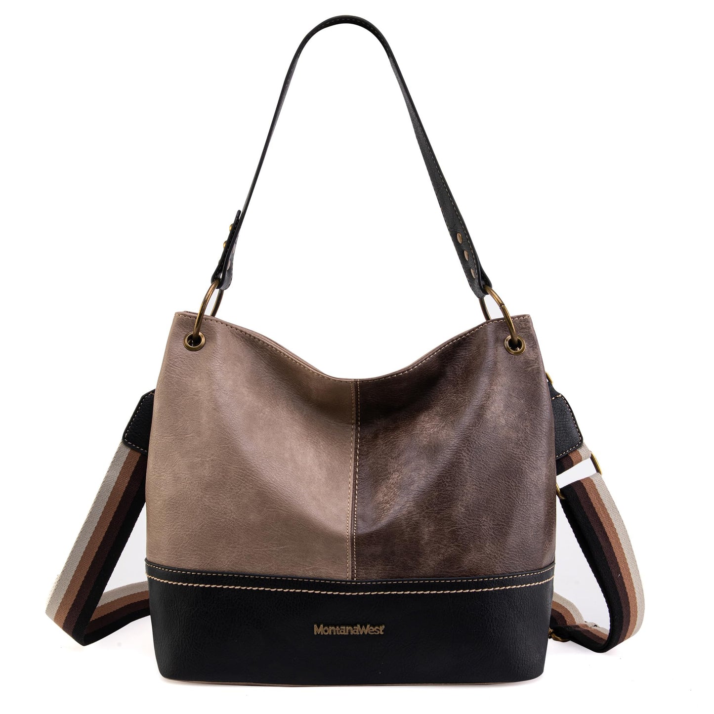 Montana West Purses for Women Shoulder Handbags Hobo Cossbody Bags PU Leather Tote for Gift Travel Casual Work MWC-HB-047F-TAN