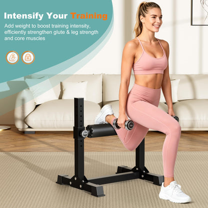 TRAKMAXI Bulgarian Split Squat Stand, 9-Level Adjustable Height Leg Roller, Home Gym Equipment for Single Leg Squat & Lunge Lower Body Strength Training, 350lb Weight Capacity