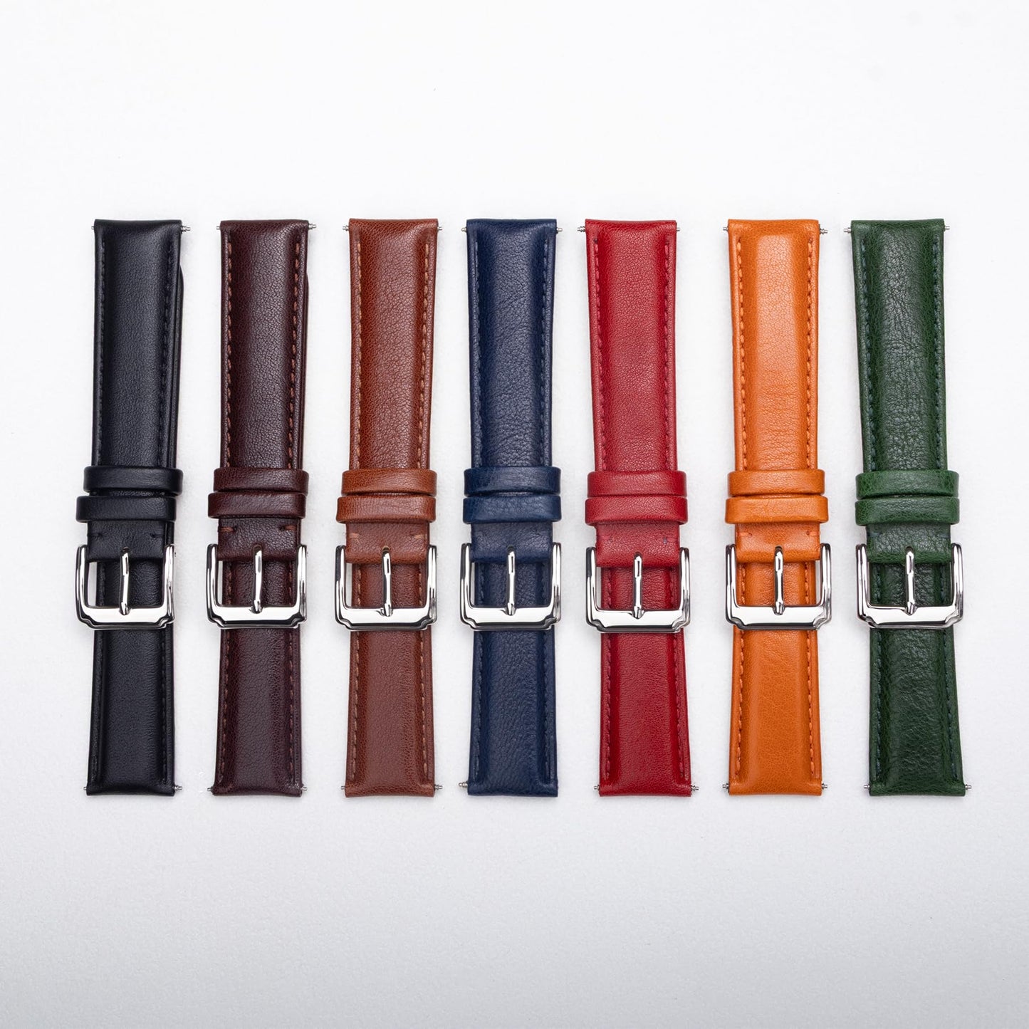 Berfine 14mm 16mm 18mm 20mm 22mm Calf Leather Watch Band, Extra Soft Watch Strap for Men Women (16mm, Black)