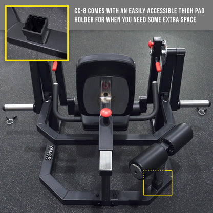 Valor Fitness Leg Extension and Curl Machine – Commercial Grade Plate Loaded Quad & Hamstring Trainer, Adjustable Dual Sundial with 15 Positions, Home Gym Strength Training Equipment