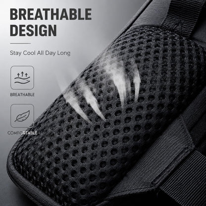 Simptech Mini Crossbody Sling Bag - Water-Resistant Dual Pocket Chest Pack - Lightweight Fanny Pack for Running, Travel & Everyday Workout