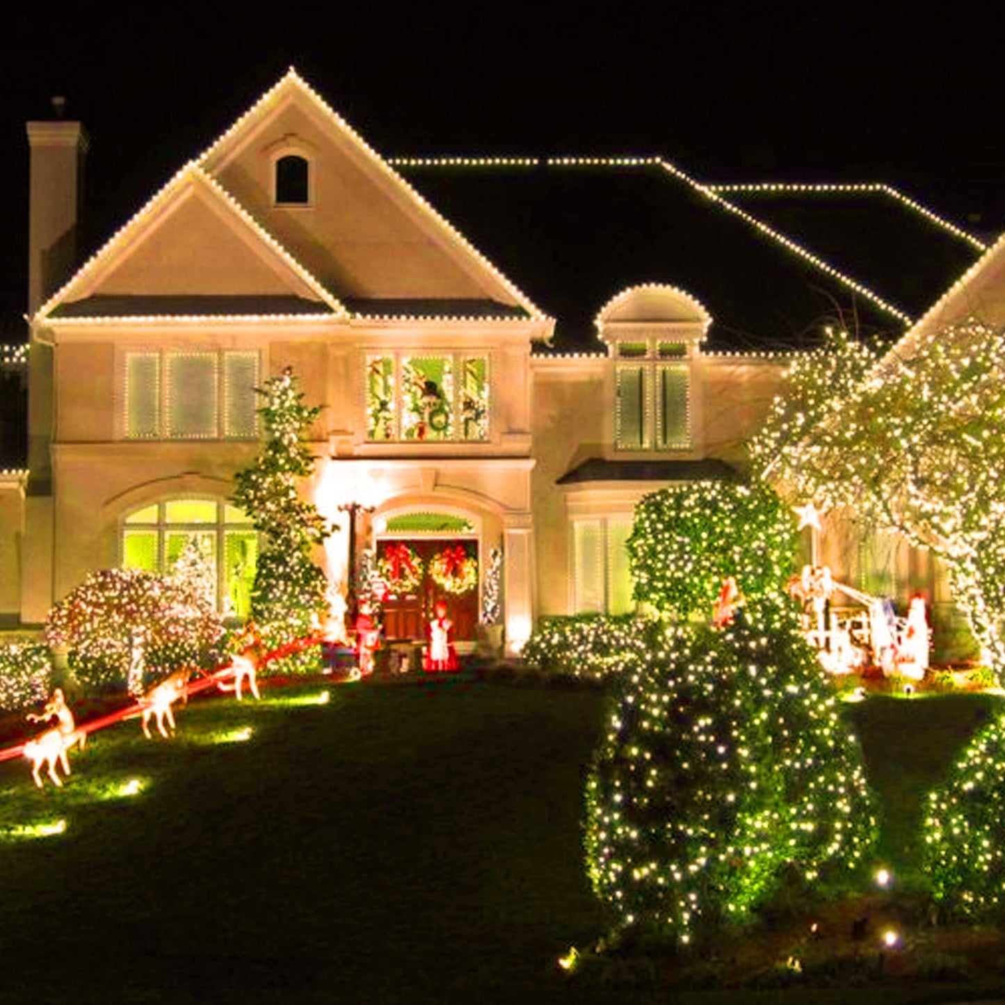 Dazzle Bright Battery Operated Christmas Lights, 2 Pack Total 32FT 100LED Clear Mini String Lights Waterproof with 8 Modes for Xmas Indoor Outdoor Yard Holiday Wedding Decorations (Warm White)