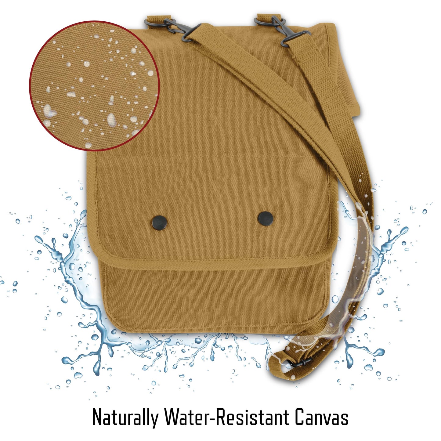 Rothco Canvas Map Case Shoulder Bag – Rugged Crossbody EDC Utility Storage
