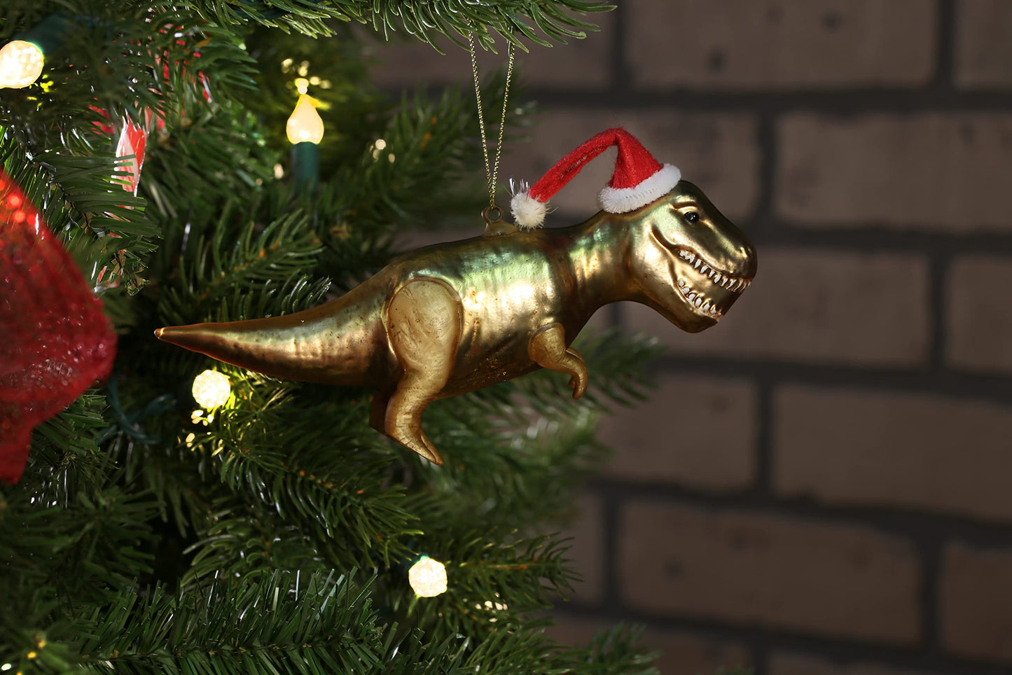 North Star Christmas | T-Rex Glass Ornament | Christmas Collection