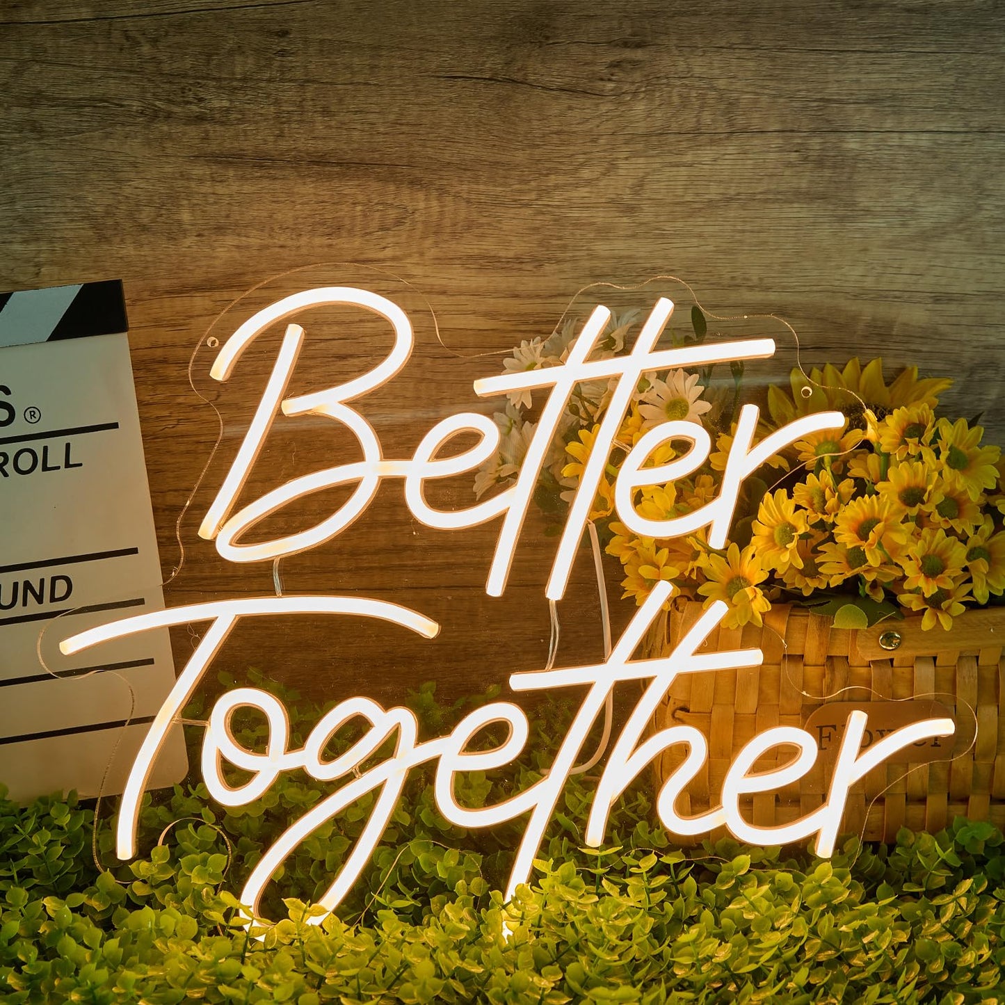 Better Together LED Neon Sign for Wall Decor, Neon Light Gift for Wall Party Décor,Bedroom Room,Wedding Engagement Anniversary Bridal Shower Backdrop Decororations, 16.5 x 12.4 inch.
