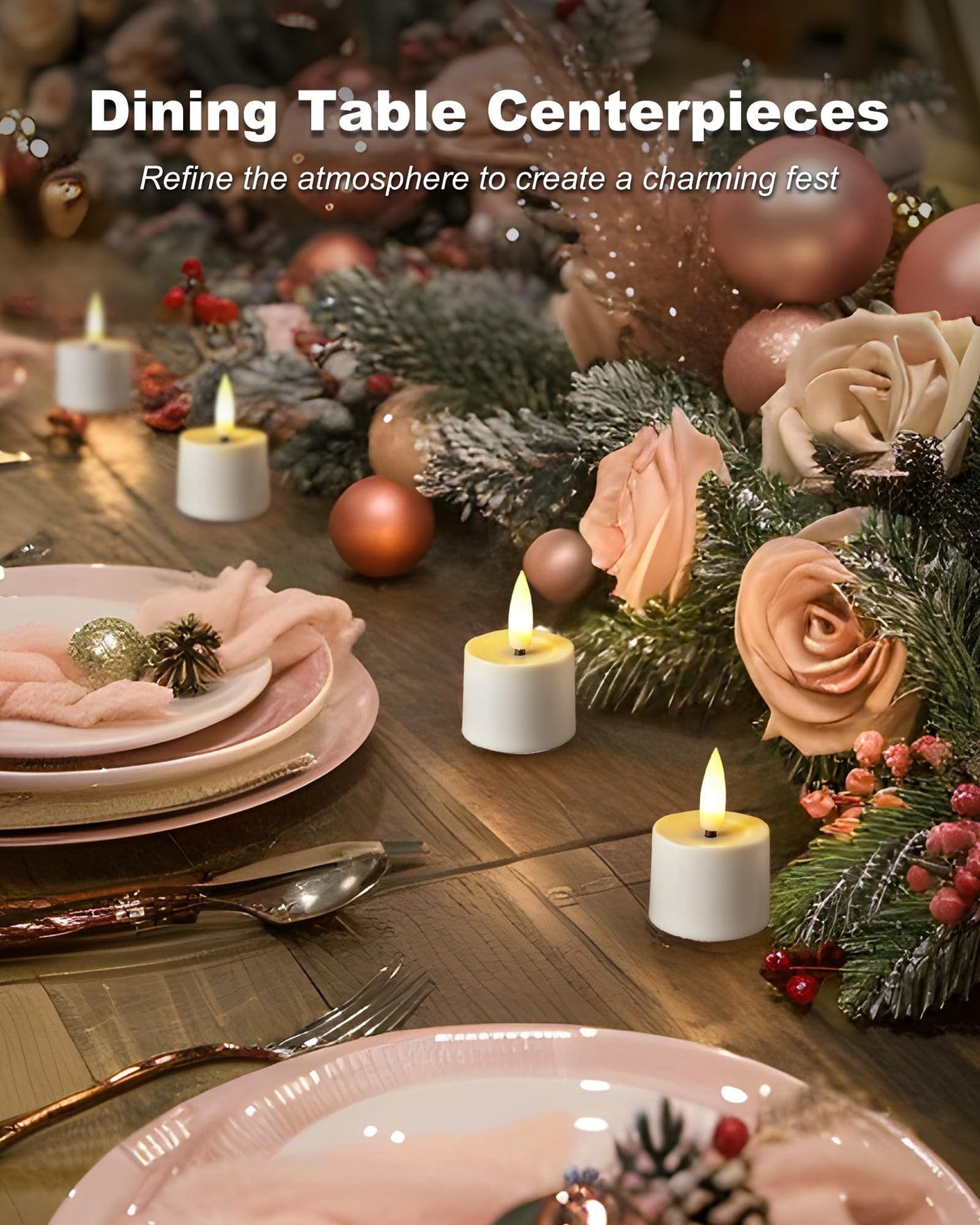 merrynights Remote Candles, 12Pcs Timer LED Votive Candle, Realistic 3D Flickering Flameless Tea Lights Candle Battery Operated with 2/4/6/8H Timer for Home Decor- White Base