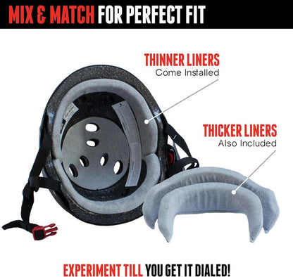 Triple Eight Sweatsaver Helmet - Certified Safety Gear for Skateboarding, BMX, Roller Derby | Comfortable Fit