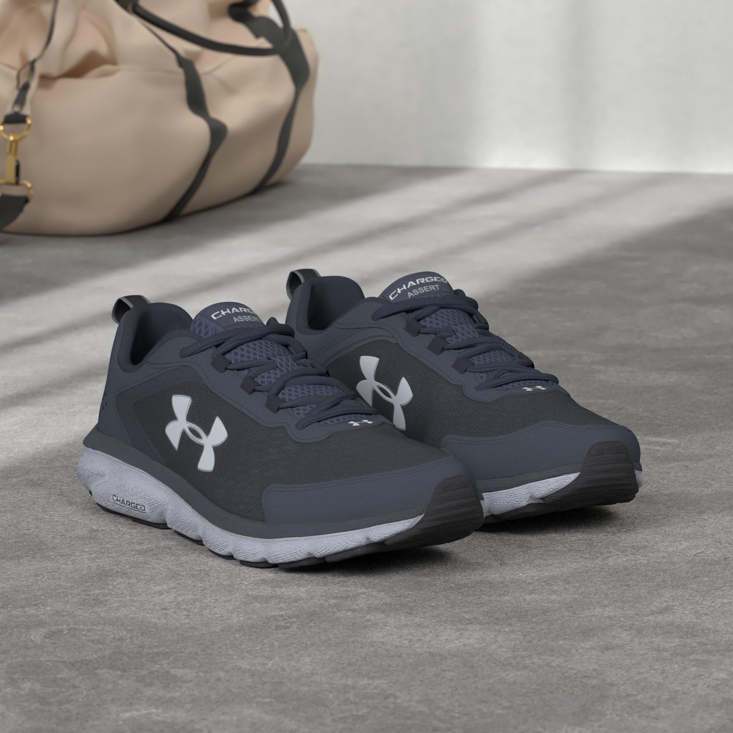 Under Armour Men's Charged Assert 9DISC, Academy Blue (400)/White, 9.5 X-Wide US