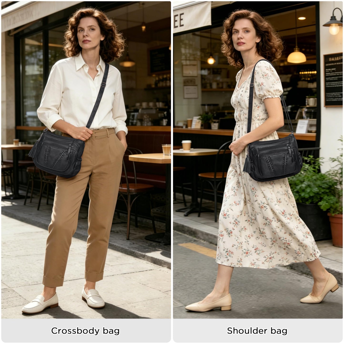 VOLGANIK ROCK Crossbody Bag for Women with Tassel Ladies Soft PU leather Purses and Handbag Pocketbooks