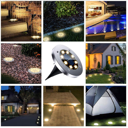 Rayolon Solar Ground Lights, Waterproof Solar Garden Lights, Upgraded Outdoor Garden Waterproof Bright in-Ground Lights, Landscape Lights for Pathway,Yard,Deck,Lawn,Patio,Walkway (12 Pack Warm Light