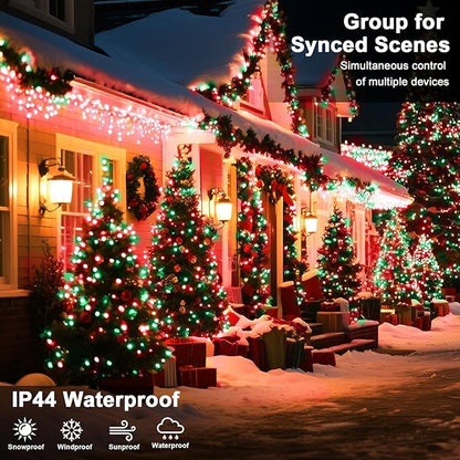 393 FT Christmas Lights 1000 LED Xmas Lights Outdoor Christams String Lights Waterproof 8 Modes & Timer, Fairy Lights Plug in for Weeding, Patio, Party, Holiday,Christmas Decor (Red+Green)