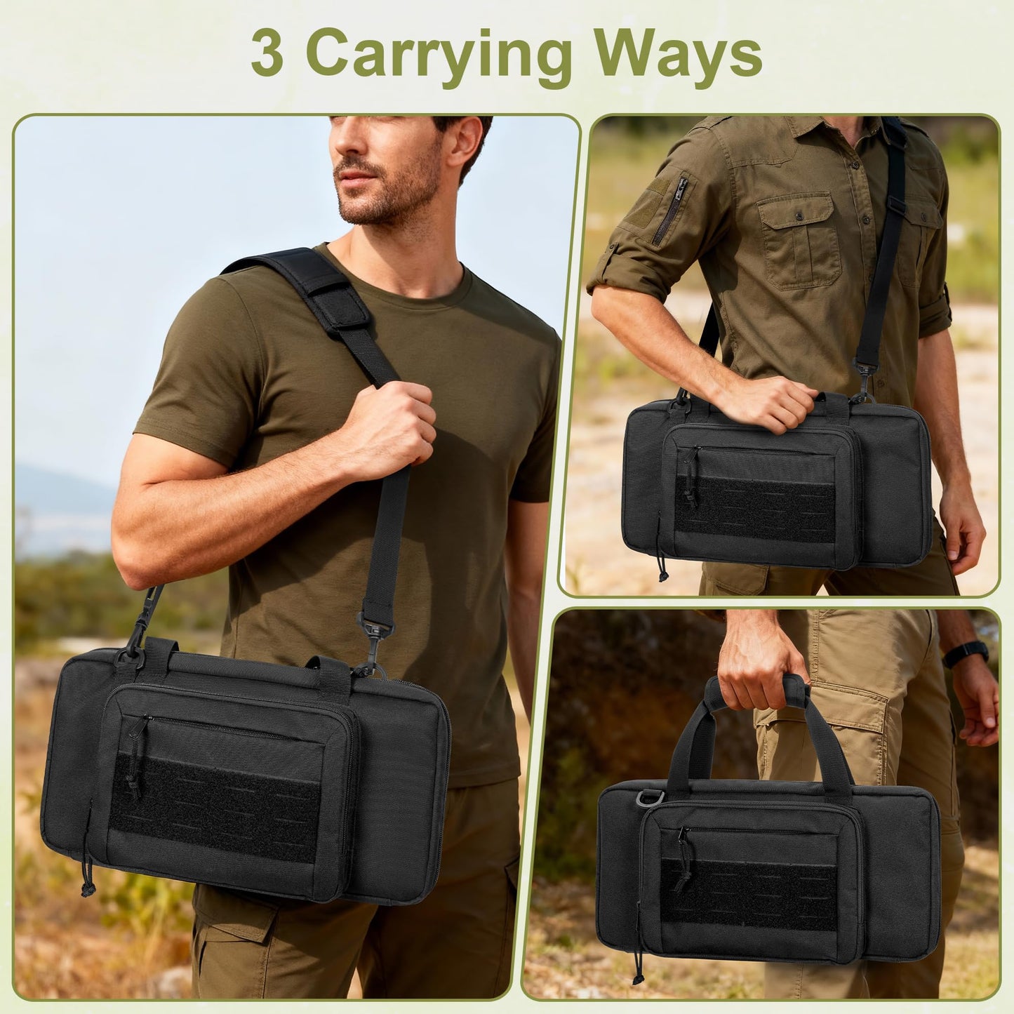 samdew Chef Knife Storage Bag, Kitchen Tool Organizer with 18 Utensil Slots, Knife Set Carrying Case for Culinary Chef, with Detachable Shoulder Strap for Kitchen, Camping & Travel, Bag Only