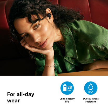 Sennheiser ACCENTUM True Wireless Earbuds - Crystal-Clear Sound with Hybrid ANC, Ergonomic Design, 28-Hour Battery Life, Touch Interface, Black