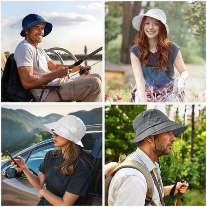 Sukeen Lightweight Bucket Hat for Women Quick-Dry Hiking Hat Packable Foldable UV Sun Hat for Outdoor Activities Gray