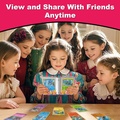 Transparent Pink Card Binder for Pokémon | Cute Trading Card Album for Kids - Holds 60 Cards