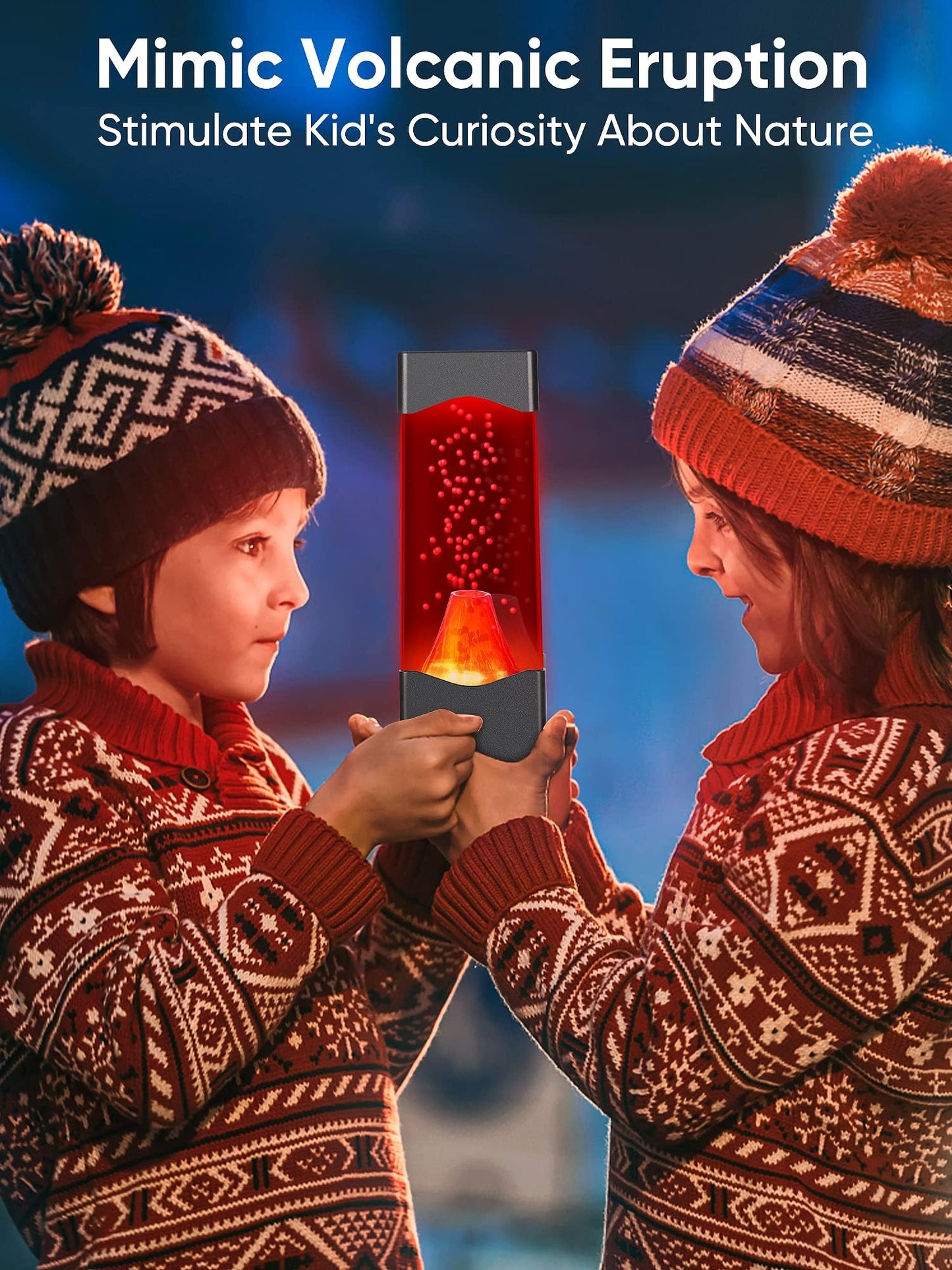 Volcano Night Light for Kids Adults,Fun Kids Gifts for Birthday Christmas,Unique Home Bedroom Bed Desk Decor Mood Light,Volcanic Science Kit Educate Autistic Toys,Bedside Table lamp for Son Grandson