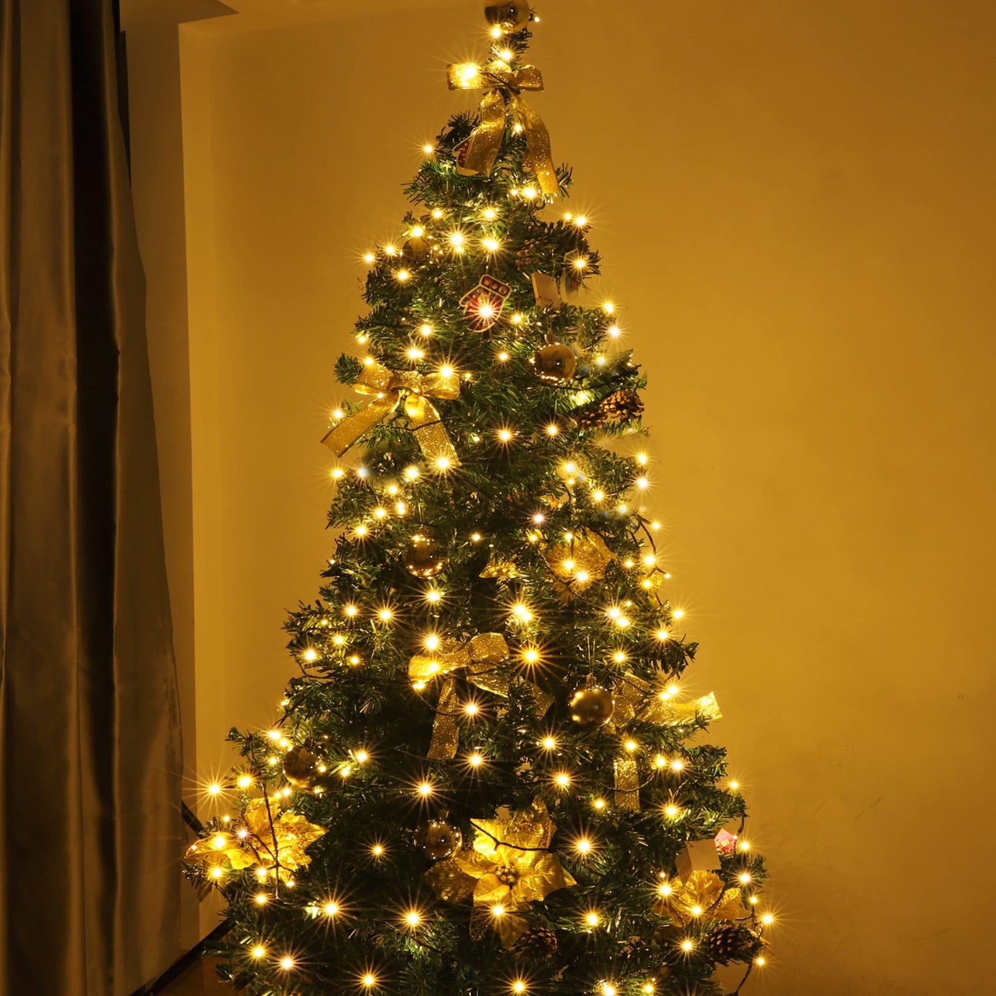 PMS 100-1000 LED Christmas Lights, Low Voltage Fairy String Lights with 8 Modes, Ideal for Xmax Tree, Garden, Home, Party, Halloween Festival Deco (Warm White, 1000 LEDs)