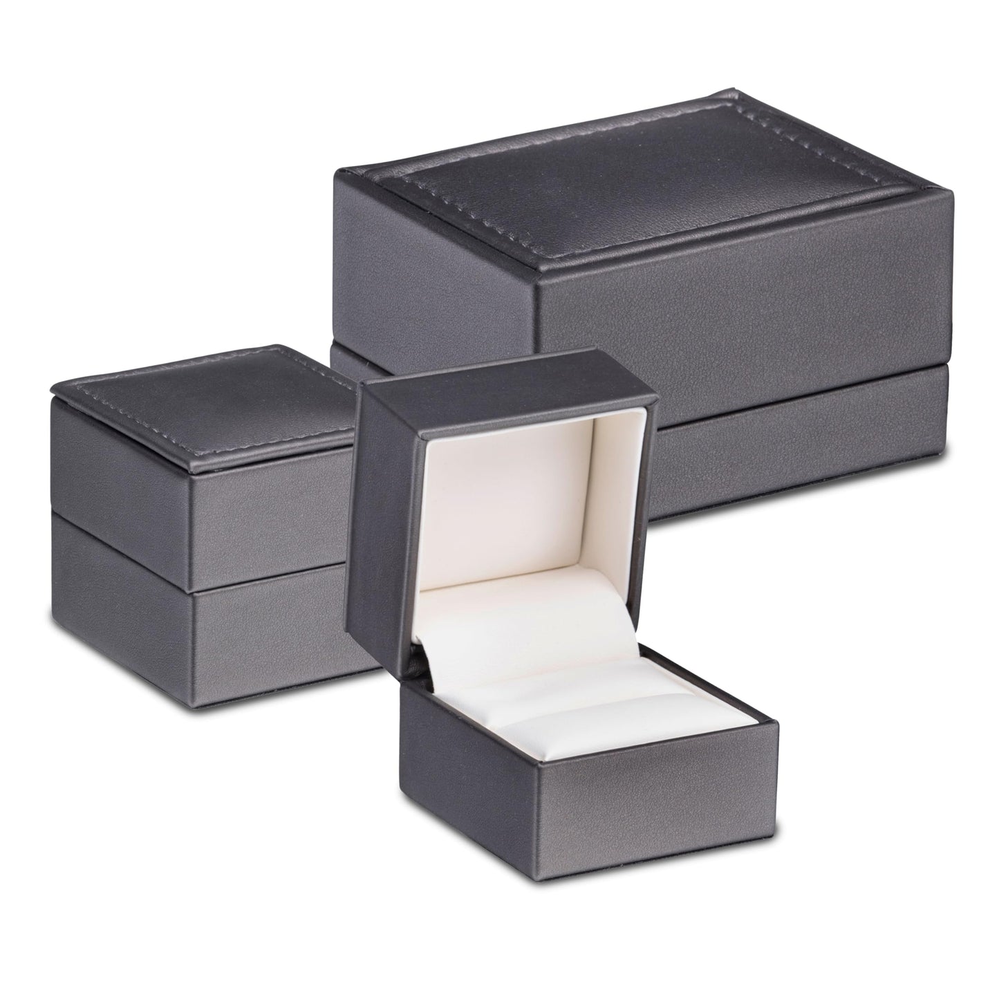 Premium Leather Necklace Box for Jewelry - Ideal for Small Necklaces & Pendant - Luxury Necklace Gift Box with Superior Stitching & Matching Outer Box by AllurePack