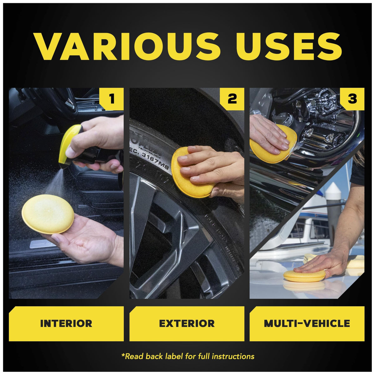 Meguiar's W0004 Supreme Shine 4" Foam Applicator Pads – 4 Pack