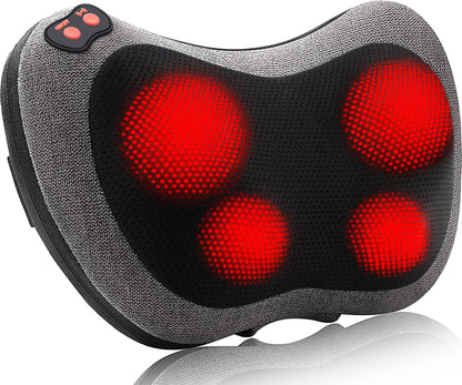 Papillon Shiatsu Back and Neck Massager with Heat, Deep Tissue Kneading,Electric Massage Pillow for Back,Shoulders,Legs,Foot,Body Muscle Pain Relief,Use at Home,Car,Office
