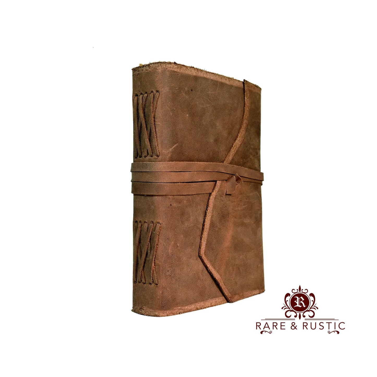 RARE & RUSTIC Leather Journal Writing Notebook Gift For Men & Women (8 * 6)