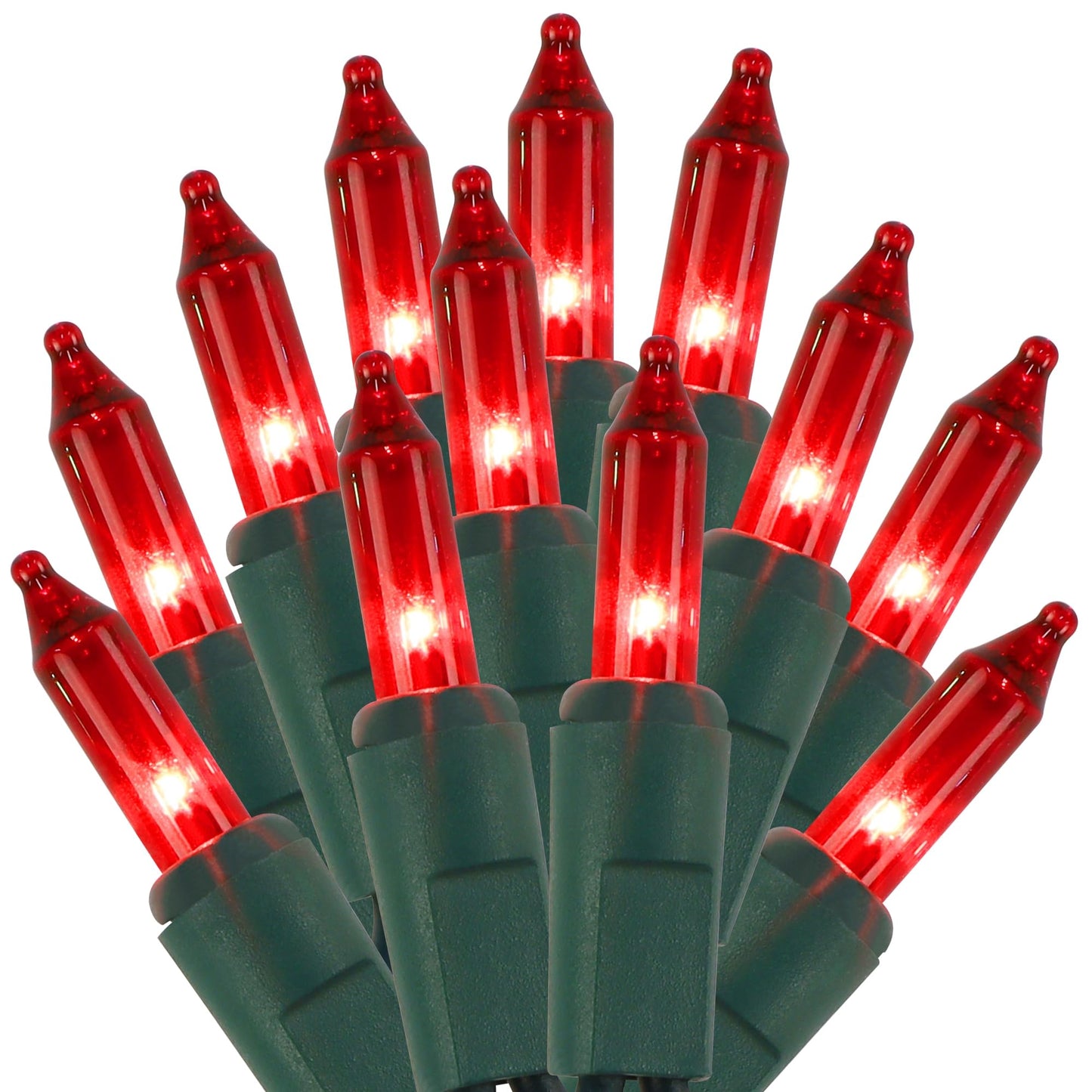 Watereem 2 Pack Red Valentines String Lights, 100 Count Each, Incandescent Mini Christmas Lights, Connectable Xmas Tree Light for Indoor Outdoor Garland Birthday Holiday Wedding Festival Party