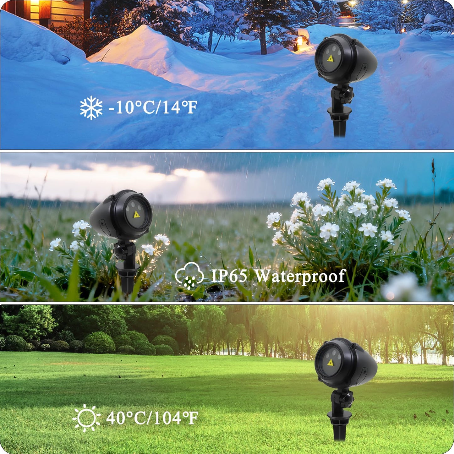 Outdoor Christmas Projection Lights, RGB Outdoor Lights, Waterproof Garden Projector (with Remote Control), Suitable for Homes, Yards, Gardens, Holiday Parties, and Home Decor