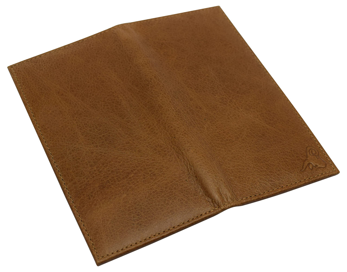 Genuine Leather Checkbook Cover For Men & Women Checkbook Holder Wallet RFID Blocking USA Series (Tan Plain)