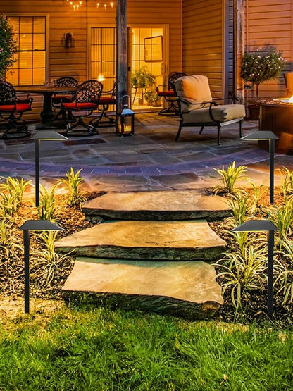 5W Low Voltage Landscape Pathway Lights with Connectors,12-24V Outdoor Path Lights, 3000K Wired Landscape Lights for Yard Garden Walkway, IP66 Waterproof（12Pack）