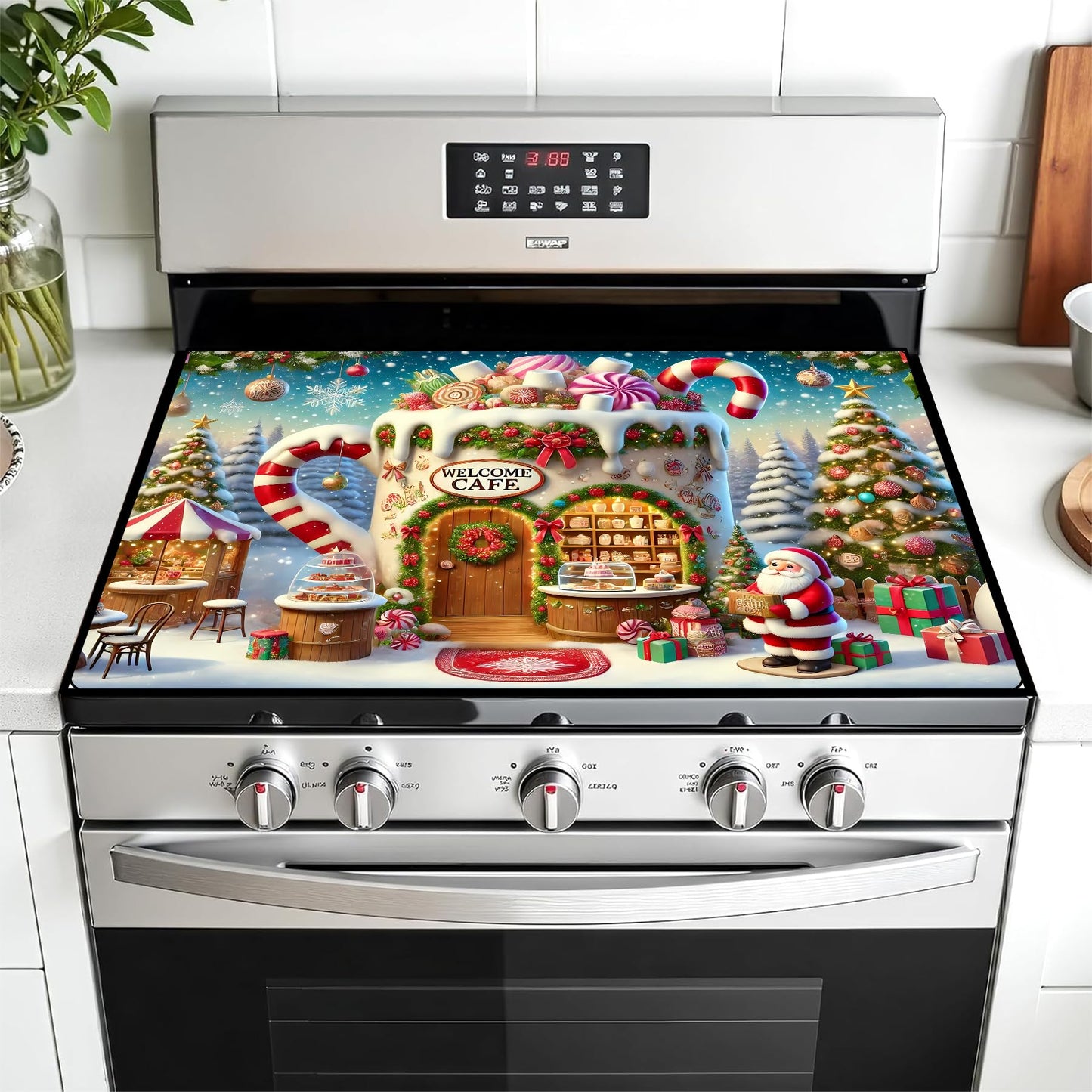 Stove Top Cover for Electric Stove: 28''×20'' Stove Cover Elevate Your Kitchen Reliable Heat Protection,Non-Slip Kitchen Decor (MAI-Z2411224)