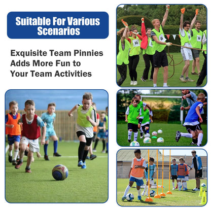 Antoyo 12/24/48Pcs Soccer Pinnies Youth, Scrimmage Team Practice Vests