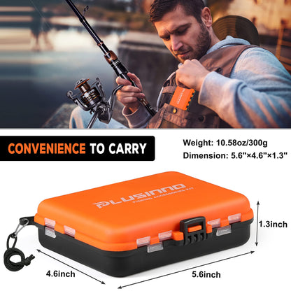 PLUSINNO 201pcs Fishing Accessories Kit,Tackle Box with Tackle Included, Fishing Hooks, Weights, Round Split Shot，Fishing Gear for Bass, Trout, Catfish
