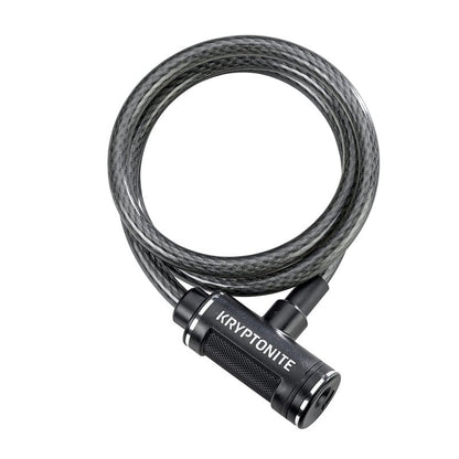 Kryptonite Parkview Bike Lock Cable, 6ft. x 12mm Braided Steel Cable Anti-Theft Security Bicycle Lock with Keys for Outdoor Equipment, Bicycles, Scooters, Fence, Gate