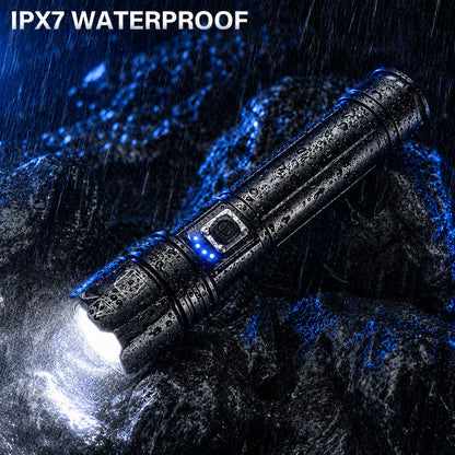 AKNEAR Rechargeable LED Flashlight 99000 High Lumens, Super Bright Flashlights with Zoomable & USB C Rechargeable & 5 Light Mode & IPX7 Waterproof, Powerful Flash Light for Home, Hiking, Camping