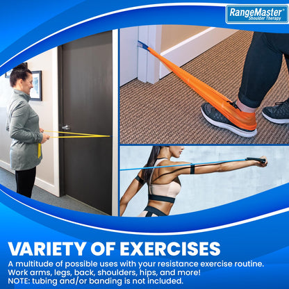 RangeMaster Thera-Loop Banding & Tubing Door Anchors │ Non-Slip │ Complements Exercise Bands or Tubes │ Great for Exercising and Strengthening Activities | Multi-Purposes Door Anchors | 50 pack