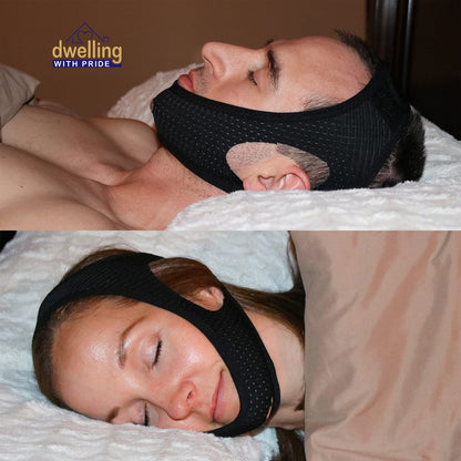 Anti Snore Chin Strap - Anti-Dry Mouth Chin Strap for CPAP Users - Stop Noise - Snoreless Sleeping Solution for Men and Women - Breathing Aid for Snoring