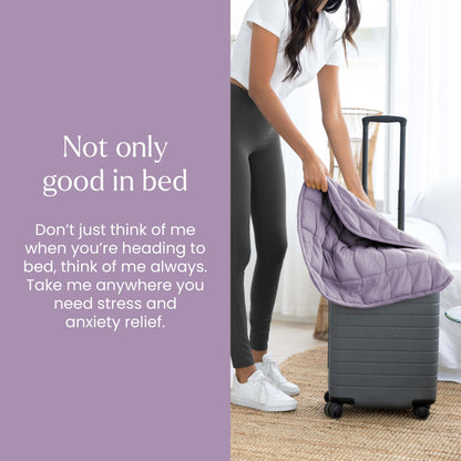 nodpod Body 6.5lb Compact Weighted Blanket I Perfect for Relaxation, Lounging, Napping, Sleeping & Travel I Glass Bead Filled, Machine Washable I Wisteria I (29" x 24")