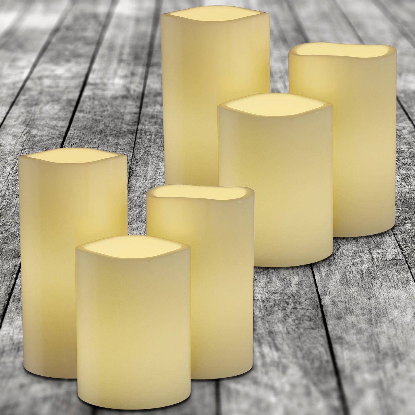 Lavish Home Flameless LED Candles – 6-Piece Remote Controlled Flameless Candle Set for Home, Wedding, Bridal Shower, and Christmas Decor