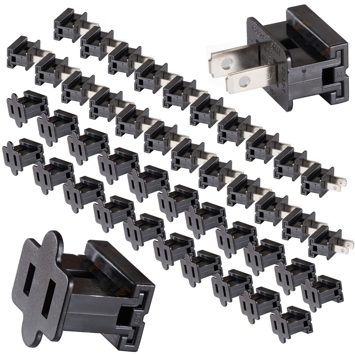 GFQHF Christmas Vampire Plugs Male and Female 26pack Black SPT-1 Zip Plugs