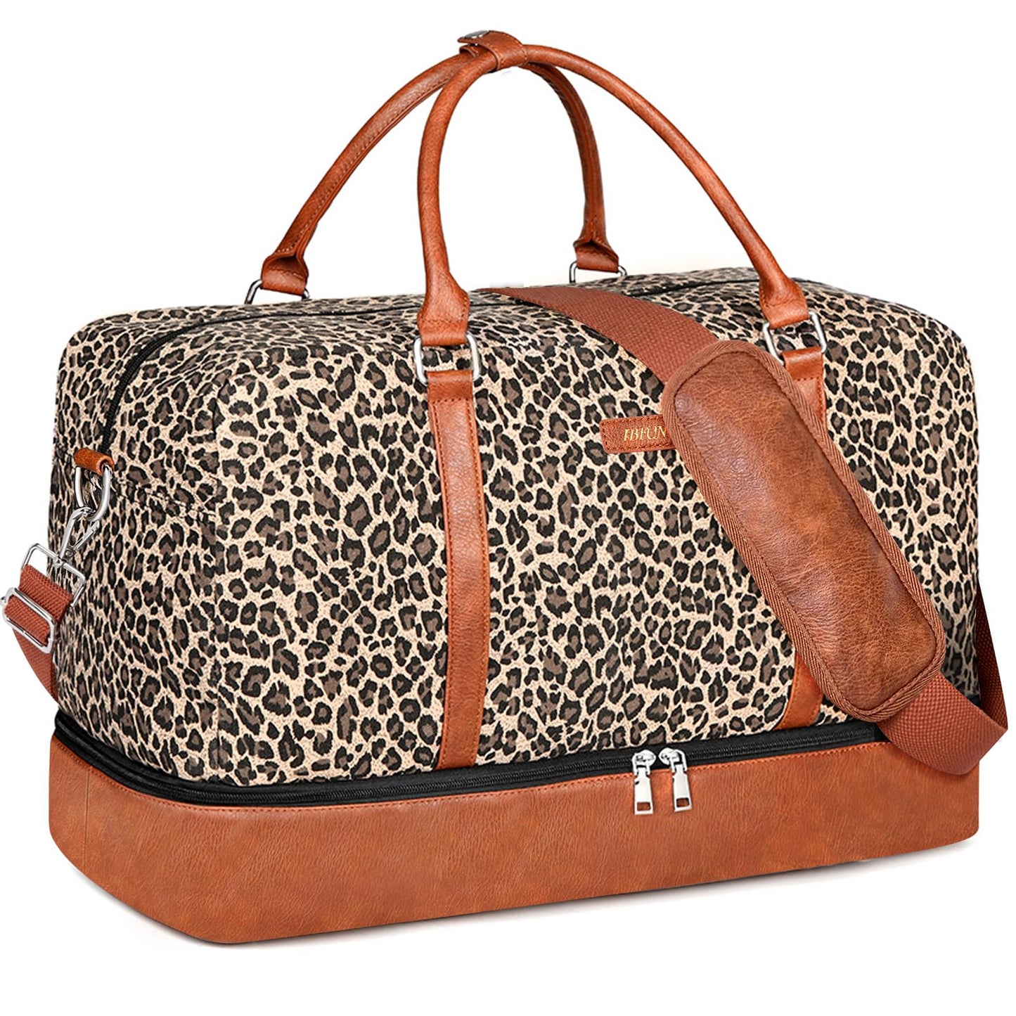 IBFUN Weekender Bags for Women, 21" Weekender Travel Bag, Travel Duffle Bag with Shoe Compartment Carry on Overnight Duffel Bag for Weekend Travel Business Trip