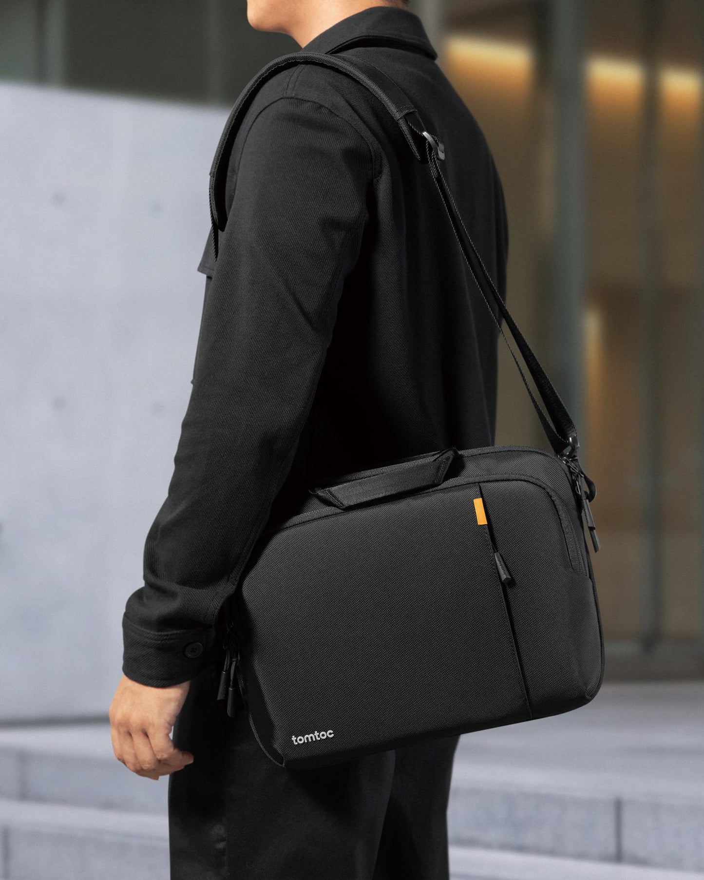tomtoc 360 Protective Laptop Carry Case for 2026 14-inch MacBook Pro M5/M4/M3/M2/M1 Pro/Max A3426 A3427 A3434 A3112 A3401 A3185, Water-resistant Laptop Shoulder Bag for 13-inch MacBook Air/Pro/Neo