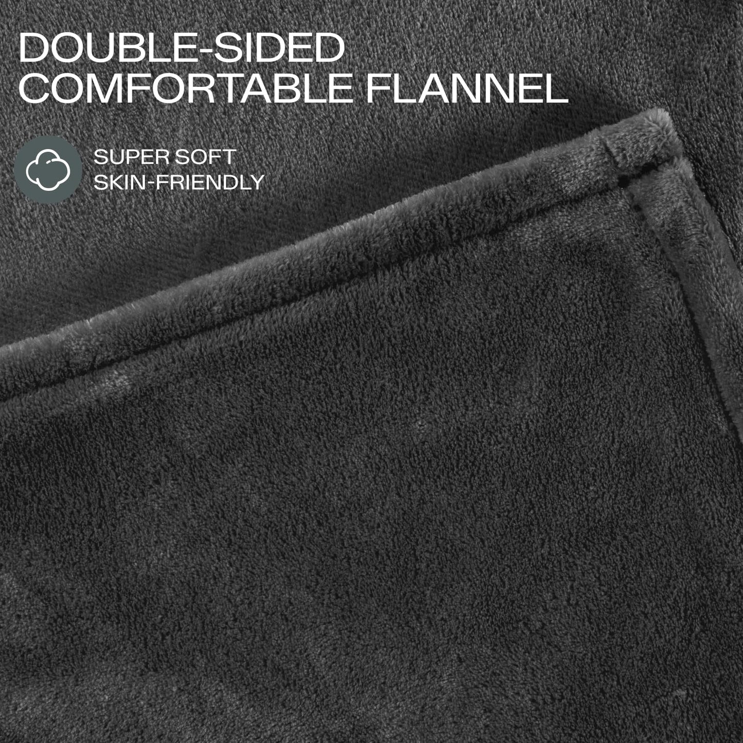 Heated Blanket Twin, Electric Blanket Soft Sherpa Flannel, 10 Hours Auto Shut-off & 8 Fast Heating Levels, Machine Washable ETL Certified, Heating Blanket for Bed & Sofa (62x84 inches, Gray)